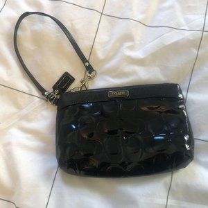 Coach patent leather wristlet